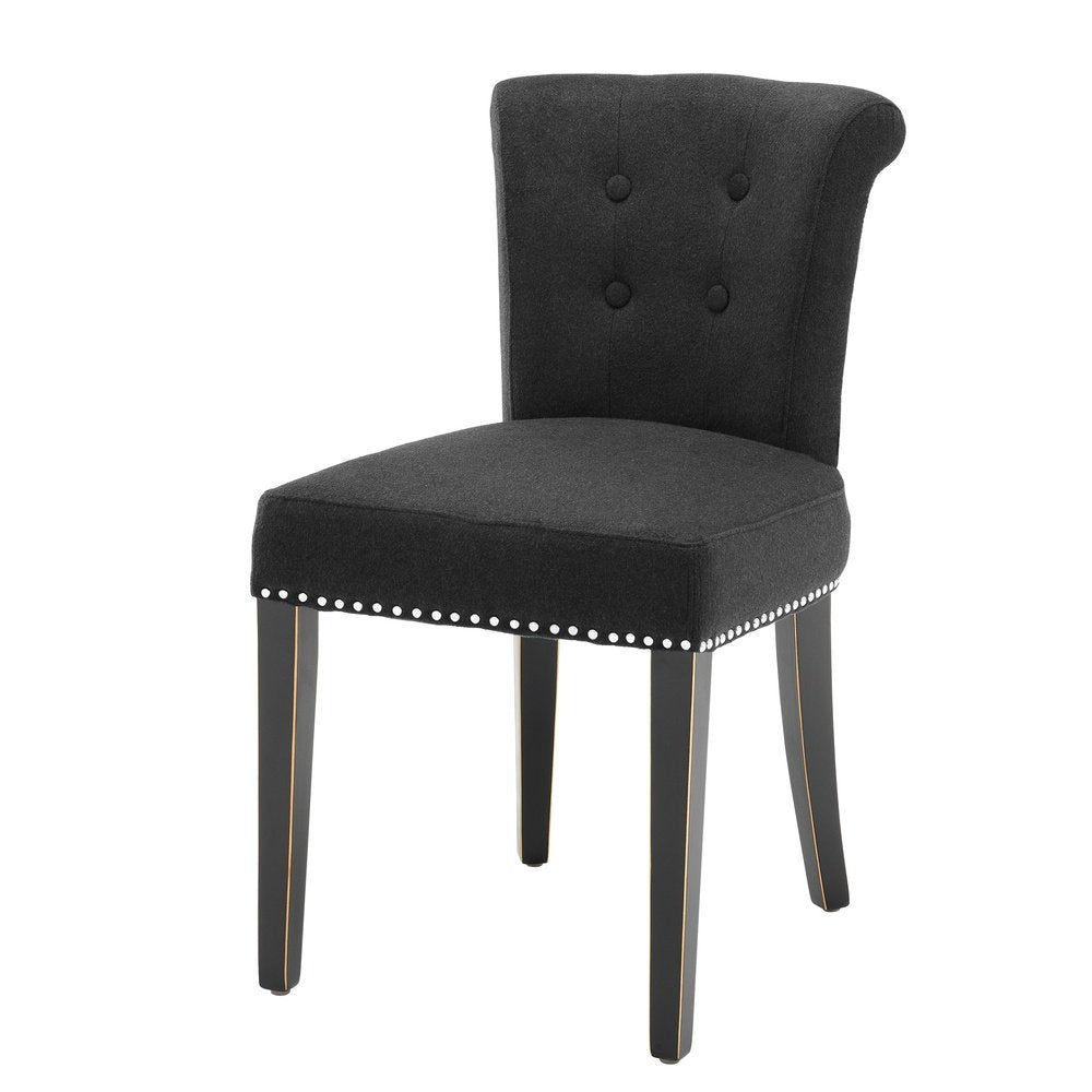 Eichholtz Key Largo Dining Chair Black Cashmere