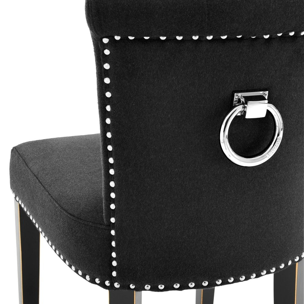 Eichholtz Key Largo Dining Chair Black Cashmere