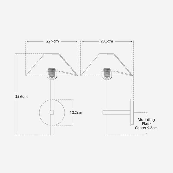 Andrew Martin Hackney Wall Light Brass