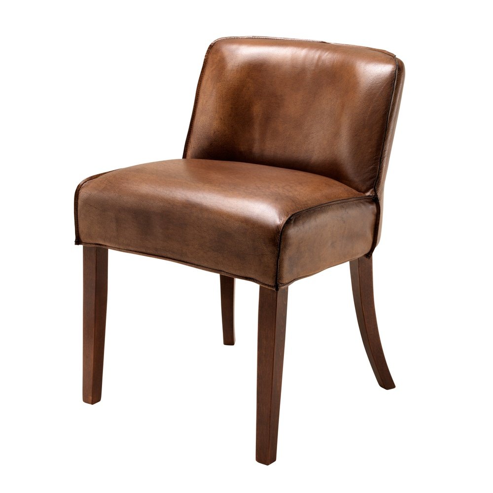 Product photograph of Eichholtz Barnes Dining Chair Tobacco Leather from Olivia's
