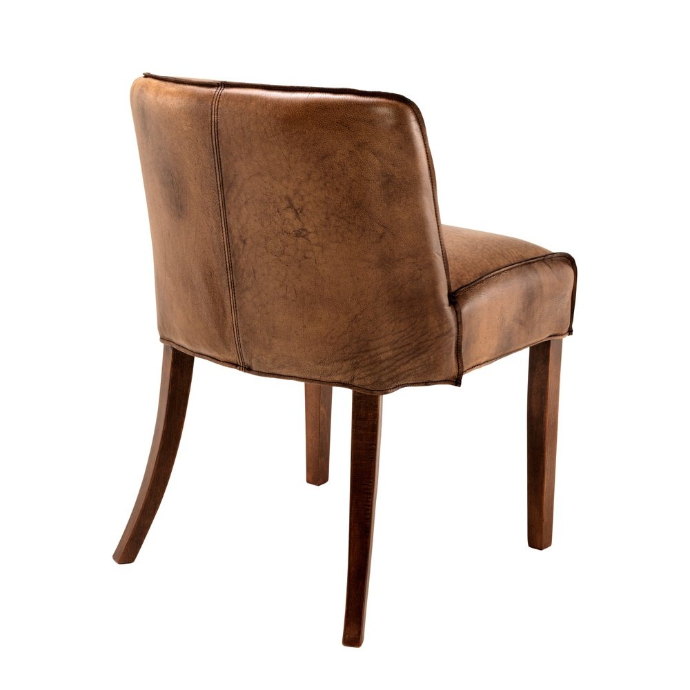 Product photograph of Eichholtz Barnes Dining Chair Tobacco Leather from Olivia's.