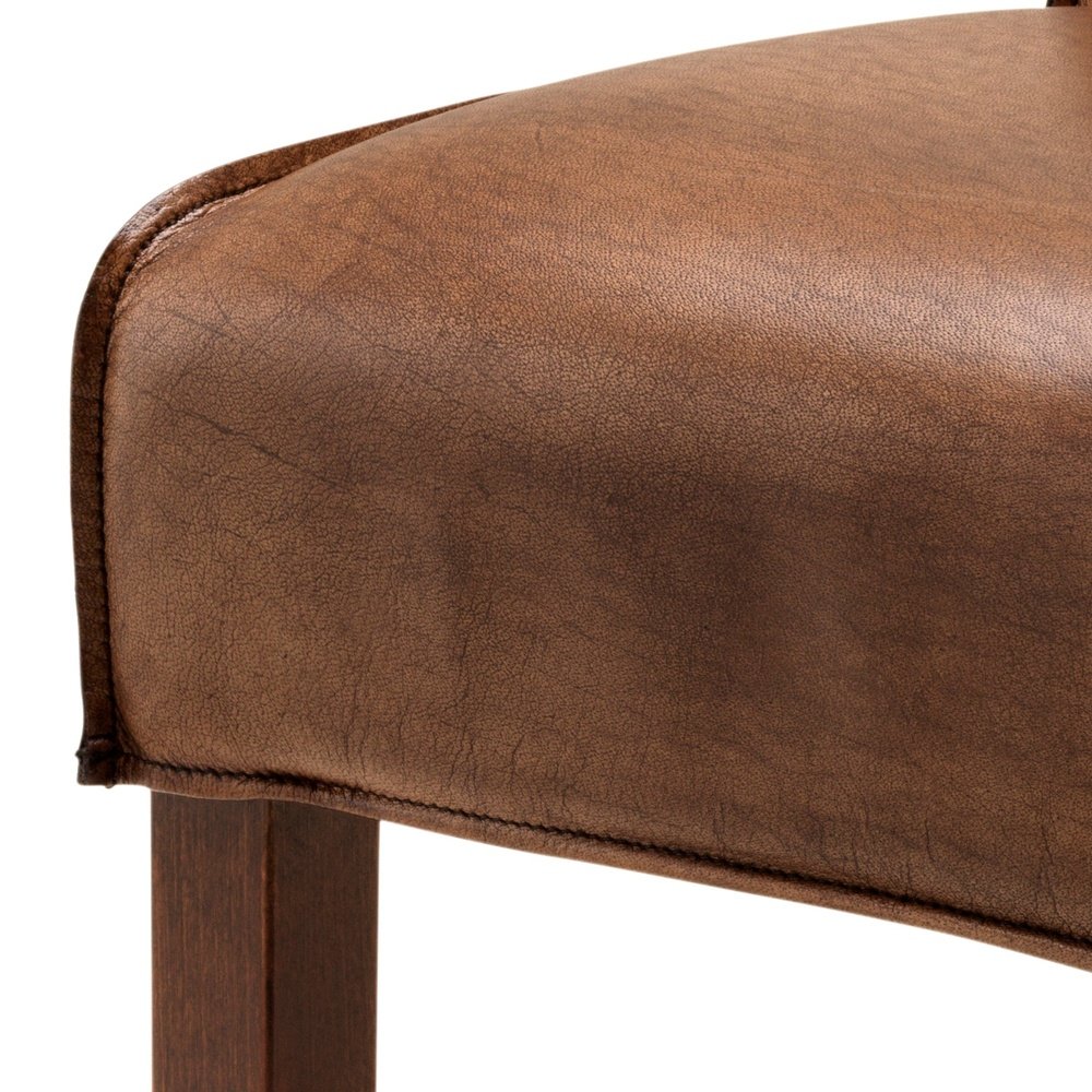 Product photograph of Eichholtz Barnes Dining Chair Tobacco Leather from Olivia's.