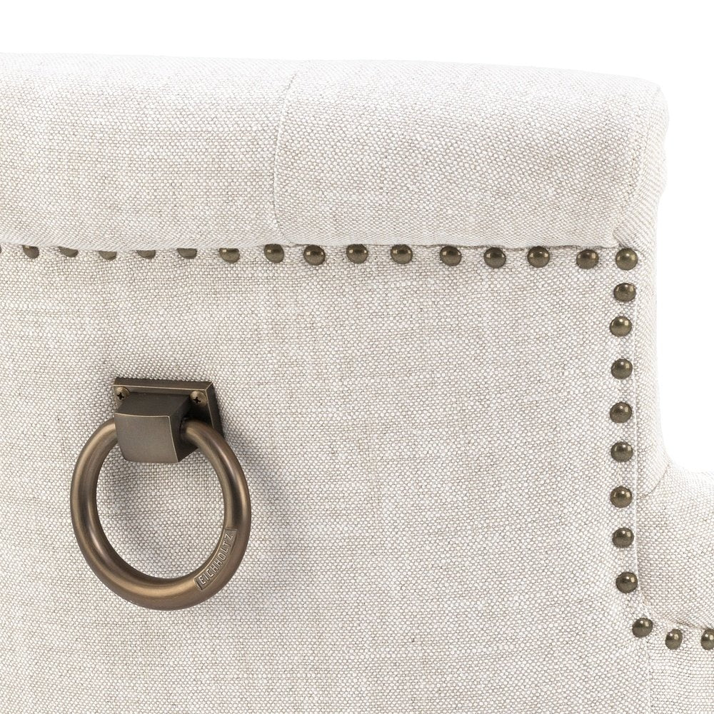 Product photograph of Eichholtz Key Largo Dining Chair Arm Off-white Linen from Olivia's.