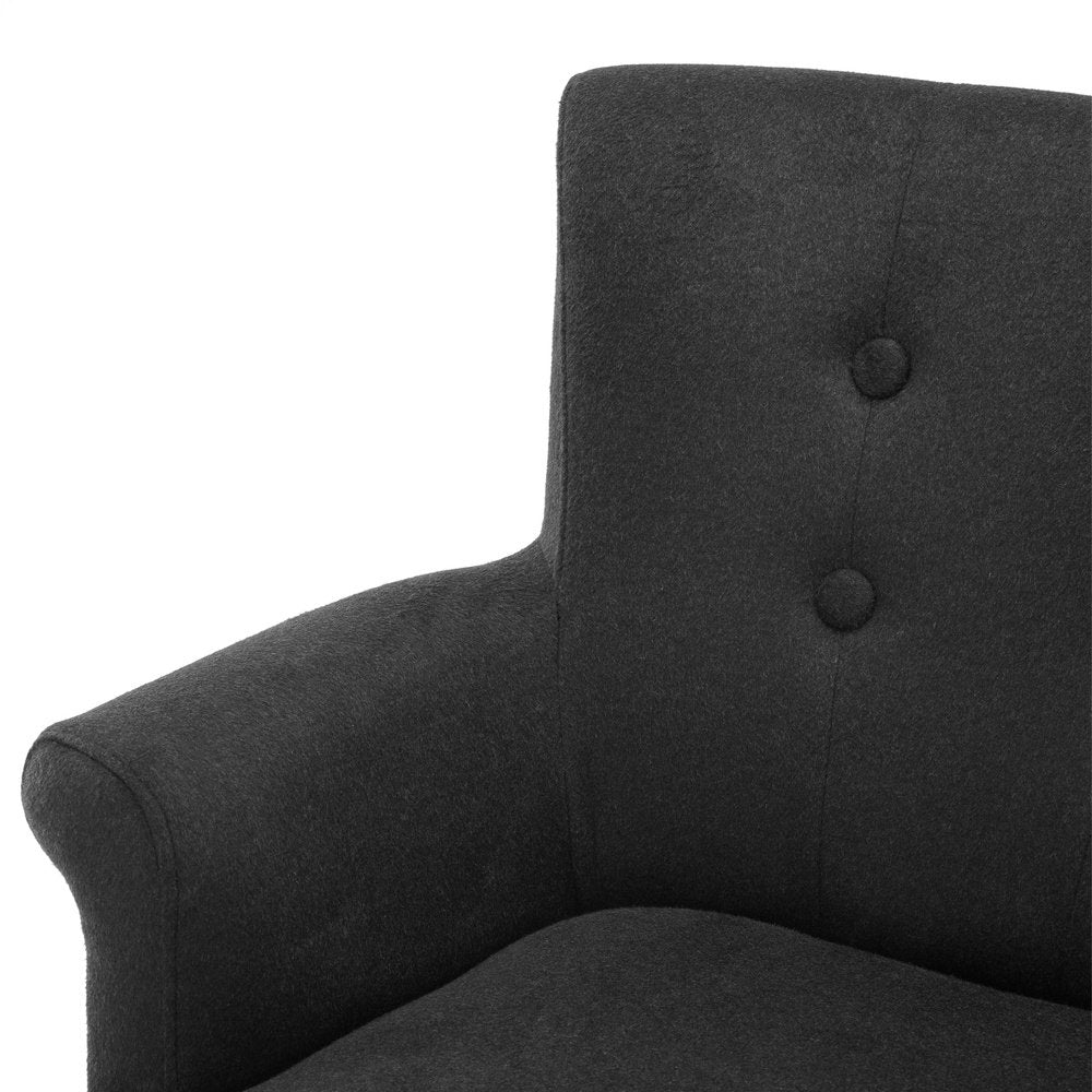 Product photograph of Eichholtz Key Largo Dining Chair Arm In Black Cashmere from Olivia's.