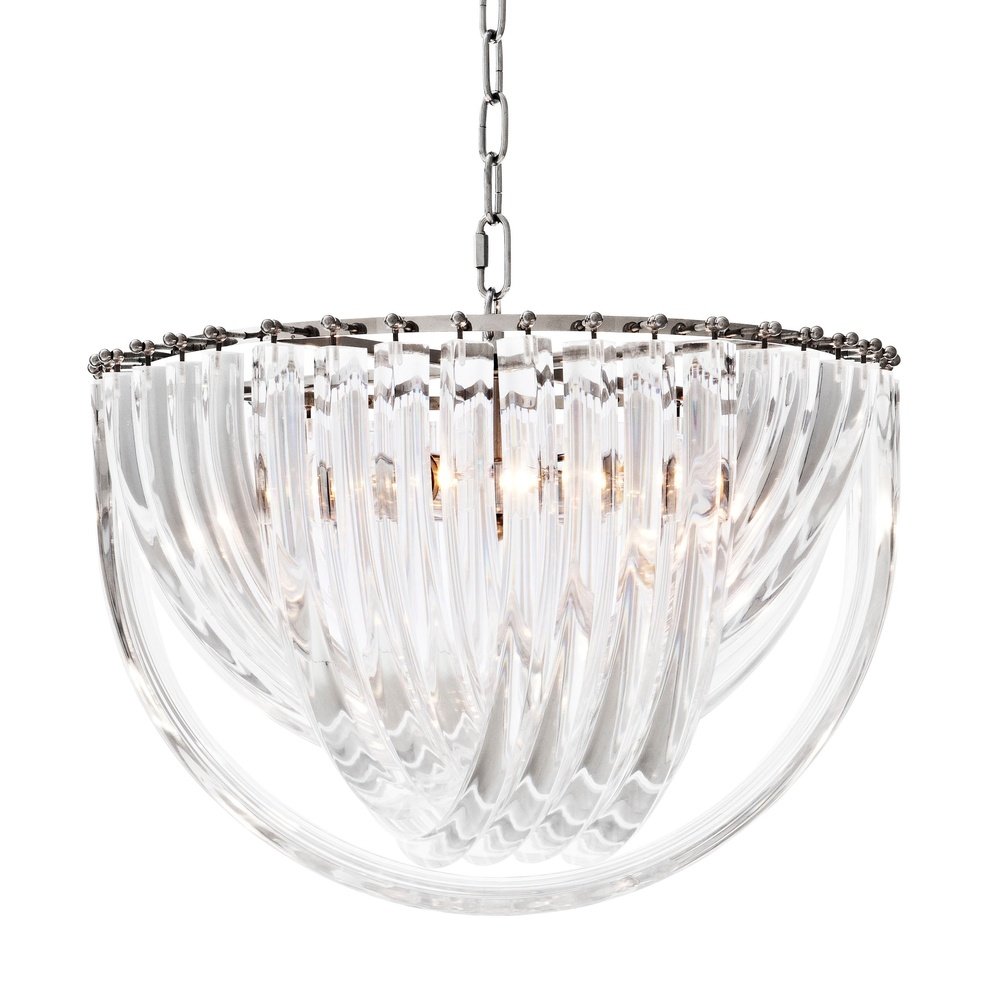 Product photograph of Eichholtz Murano Chandelier Nickel Finish from Olivia's