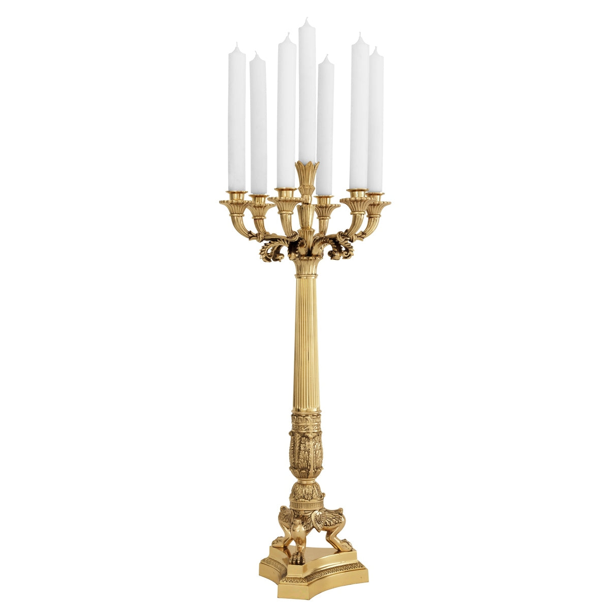 Product photograph of Eichholtz Jefferson Candle Holder Polished Brass Finish from Olivia's