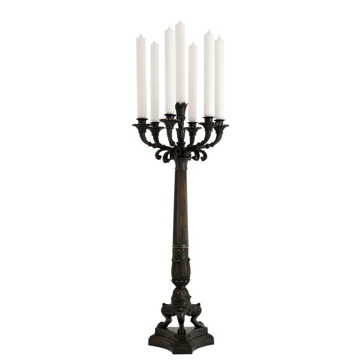 Product photograph of Eichholtz Jefferson Candle Holder Gunmetal Bronze from Olivia's