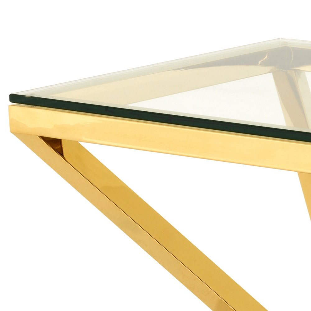 Product photograph of Eichholtz Connor Side Table Gold Finish from Olivia's.