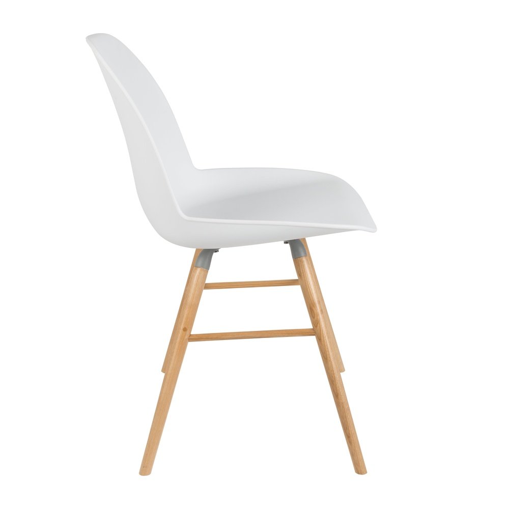 Product photograph of Zuiver Set Of 2 Albert Kuip Dining Chairs White from Olivia's.