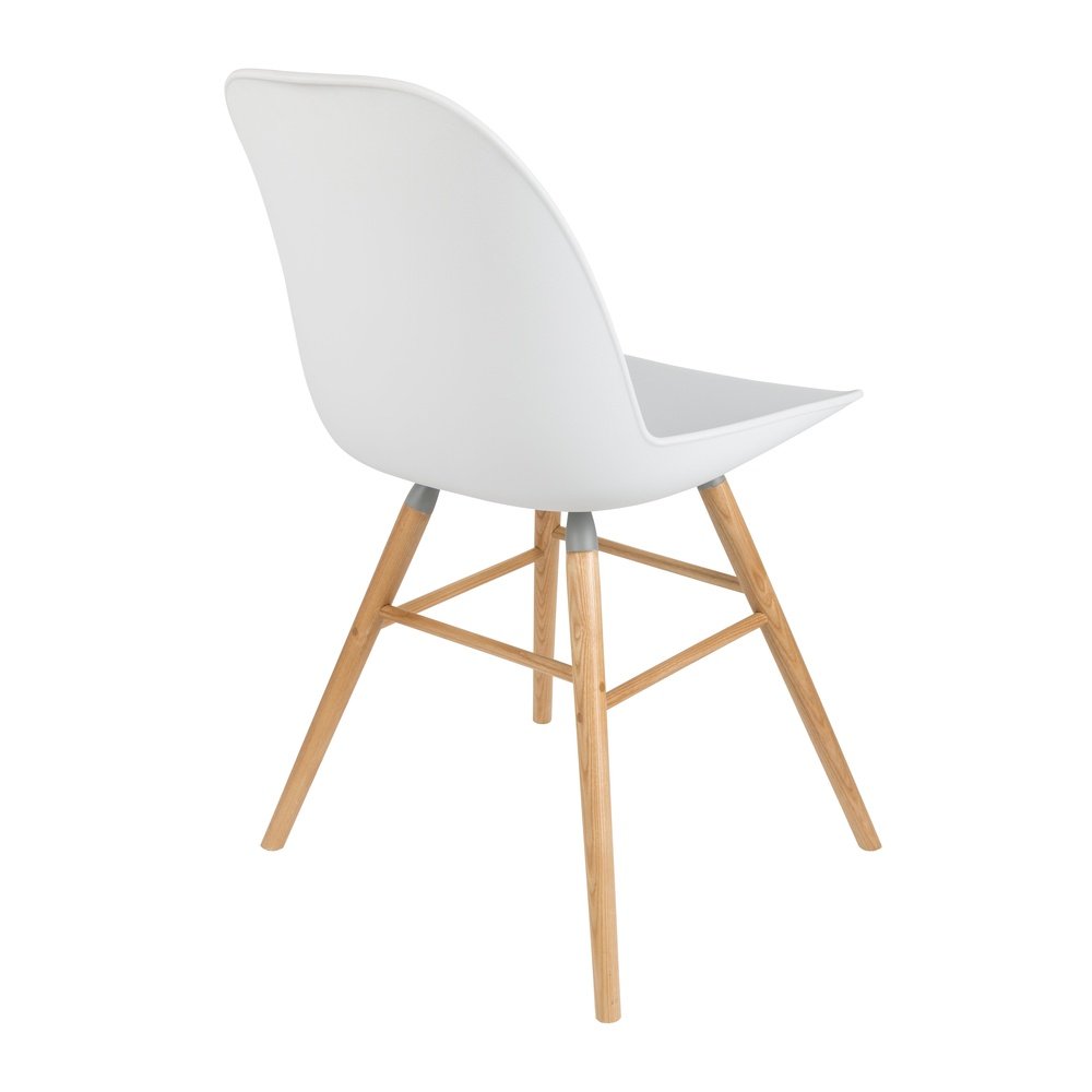 Product photograph of Zuiver Set Of 2 Albert Kuip Dining Chairs White from Olivia's.