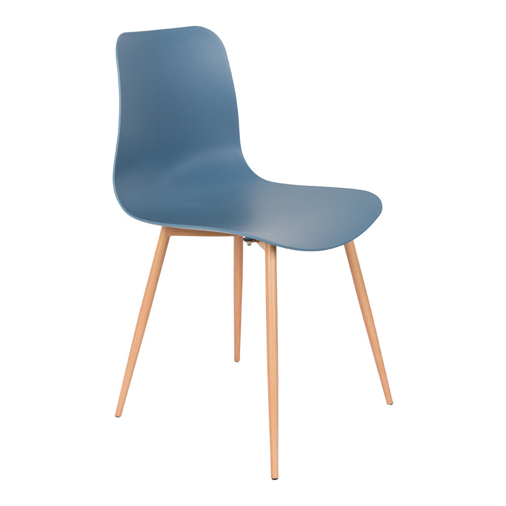 Olivias Nordic Living Collection Set Of 2 Liv Dining Chairs In Blue Outlet