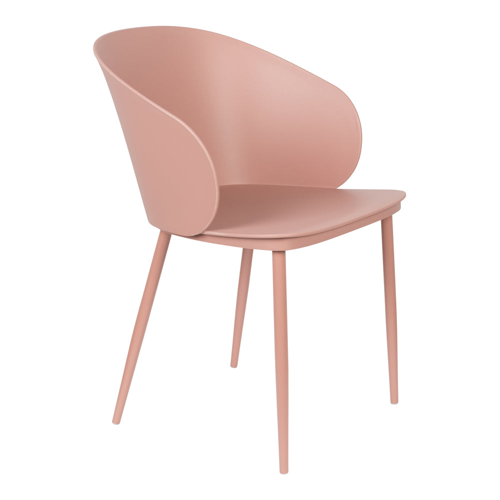 Product photograph of Olivia S Nordic Living Collection - Set Of 2 Garth Dining Chairs In Pink from Olivia's