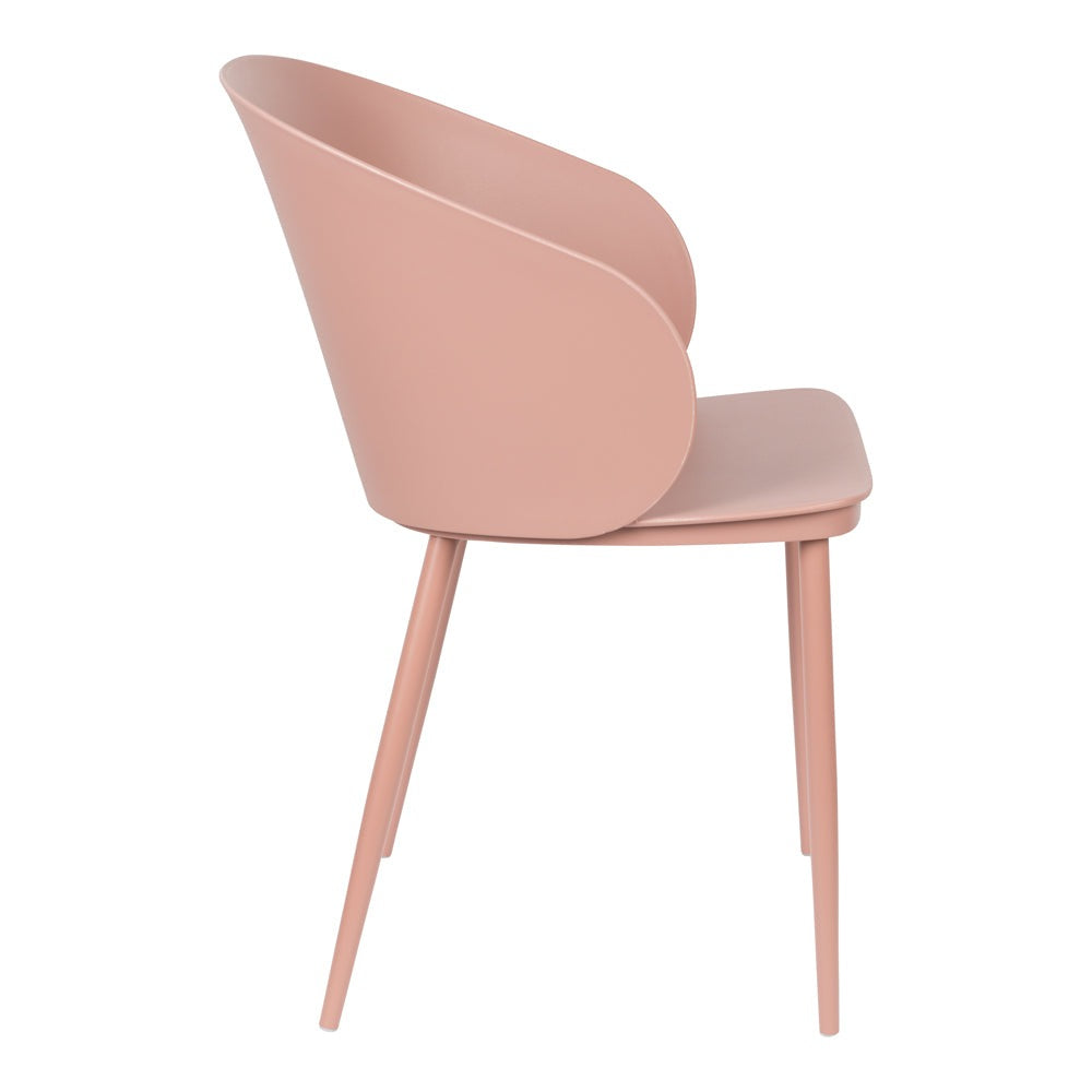 Product photograph of Olivia S Nordic Living Collection - Set Of 2 Garth Dining Chairs In Pink from Olivia's.