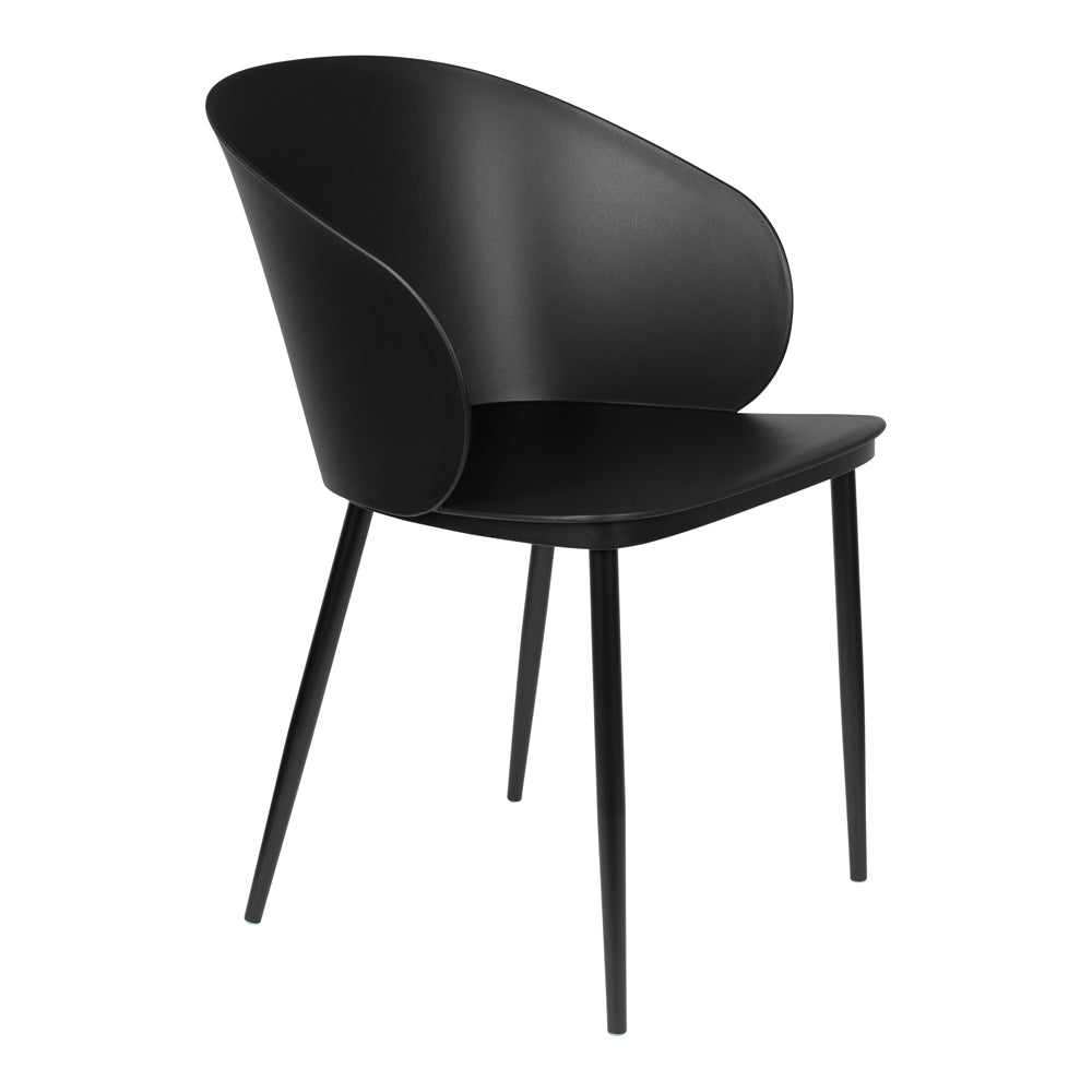 Product photograph of Olivia S Nordic Living Collection - Set Of 2 Garth Dining Chairs In Black from Olivia's