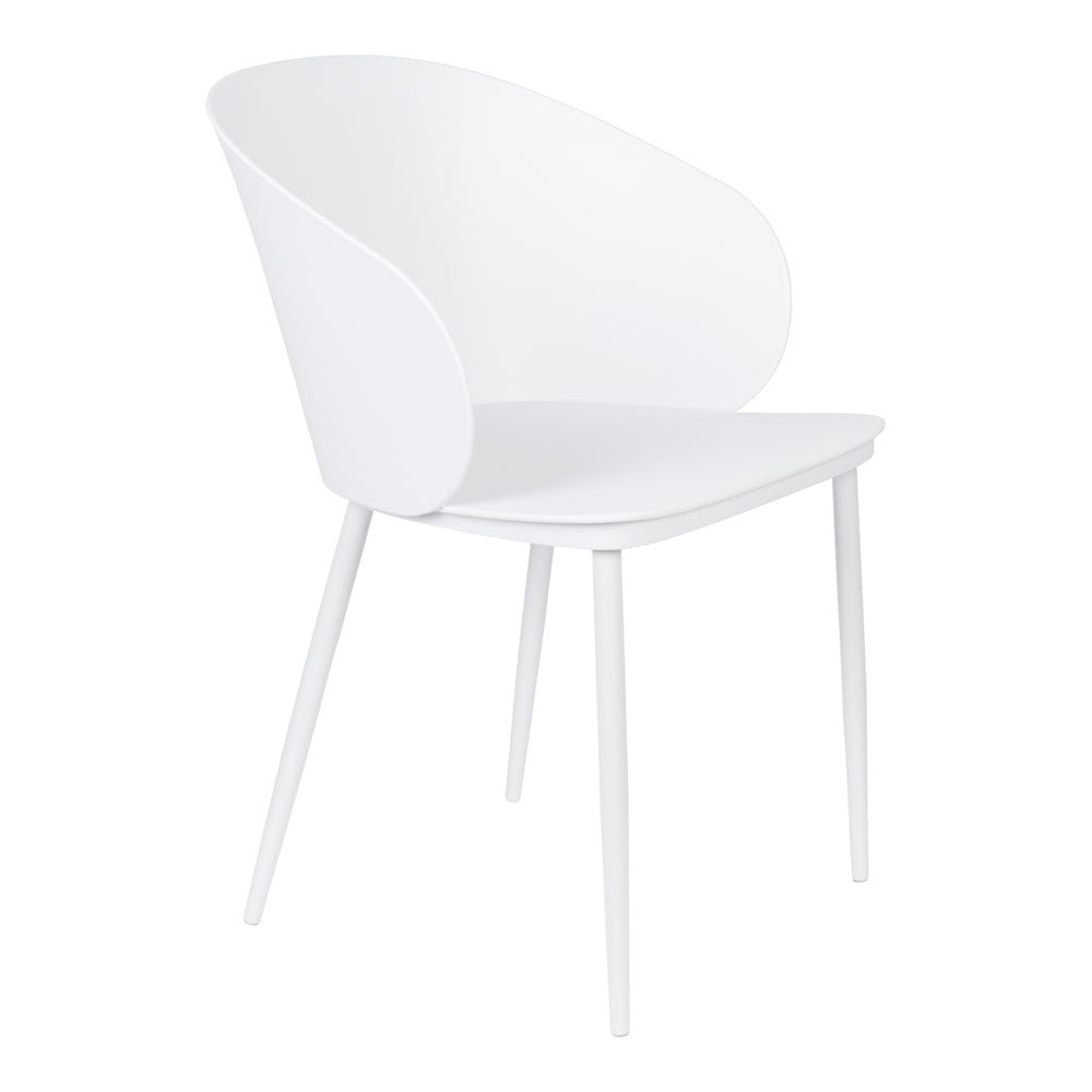 Product photograph of Olivia S Nordic Living Collection - Set Of 2 Garth Dining Chairs In White Outlet from Olivia's.