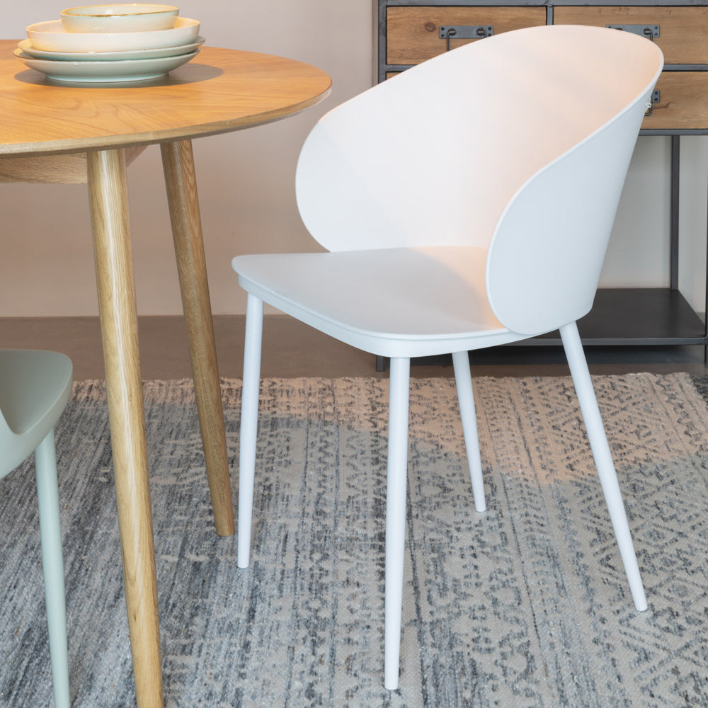 Product photograph of Olivia S Nordic Living Collection - Set Of 2 Garth Dining Chairs In White Outlet from Olivia's