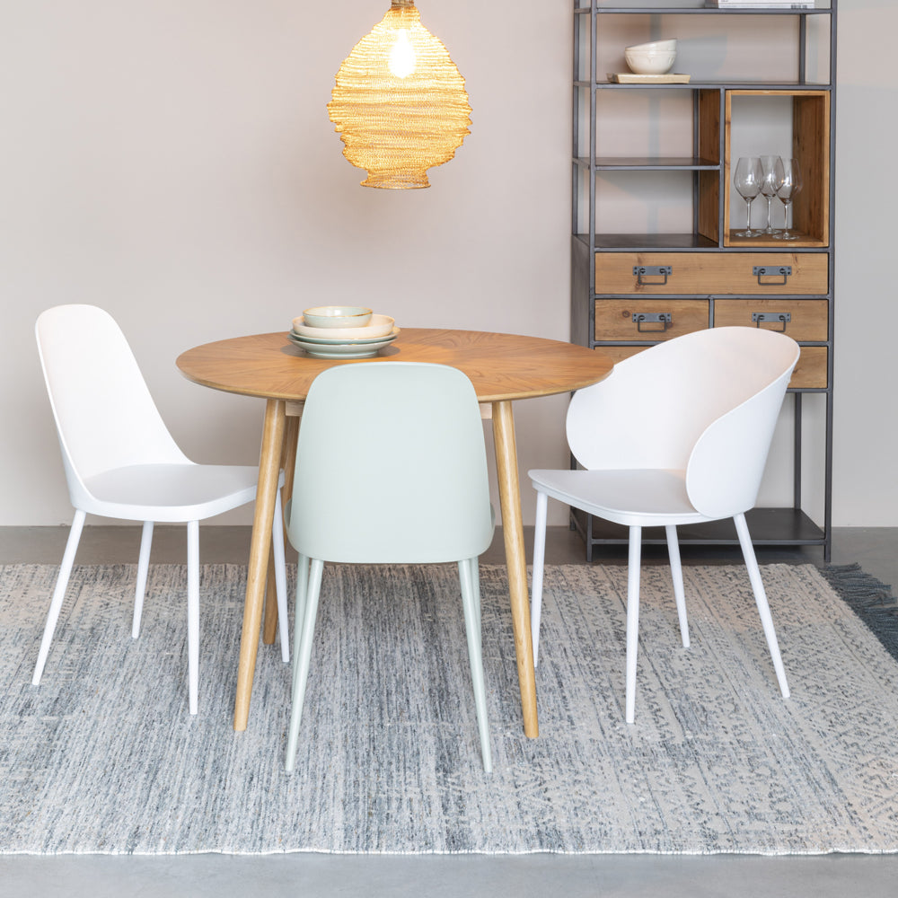 Product photograph of Olivia S Nordic Living Collection - Set Of 2 Garth Dining Chairs In White Outlet from Olivia's.