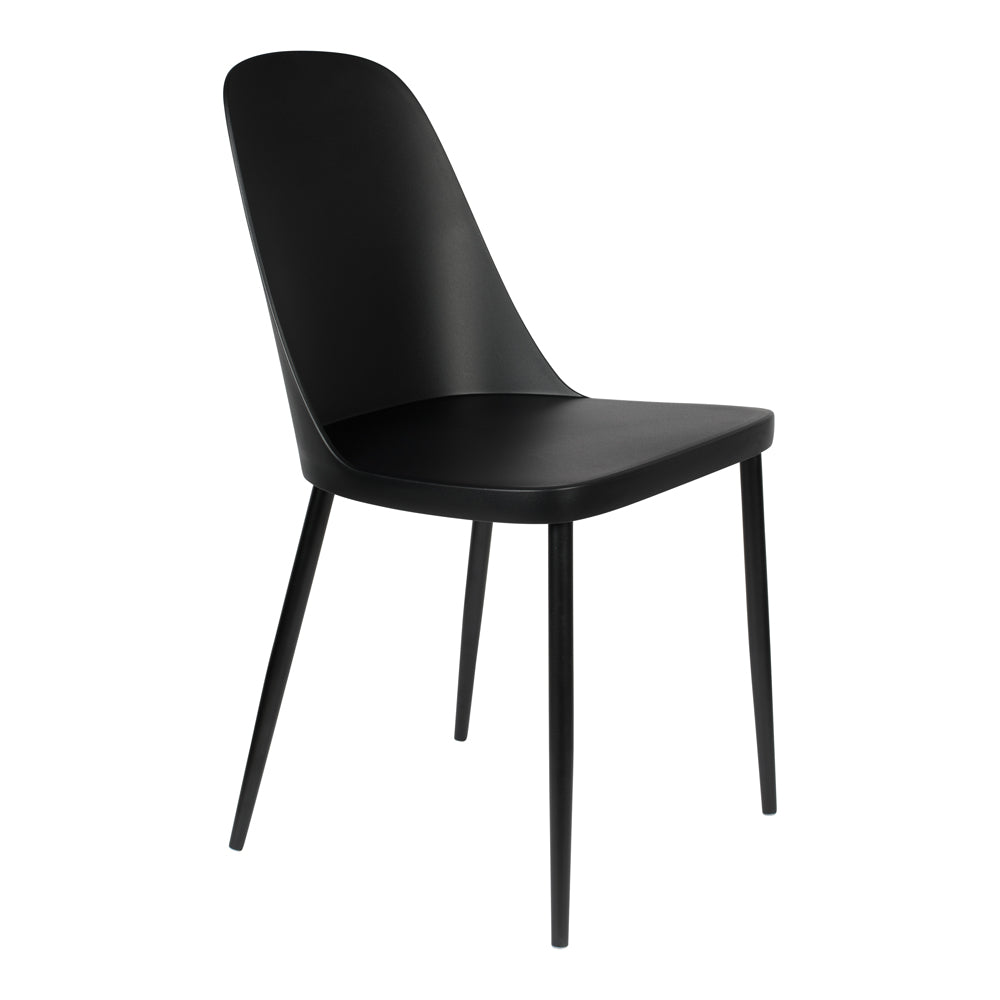 Product photograph of Olivia S Nordic Living Collection - Set Of 2 Pascal Dining Chairs In Black from Olivia's