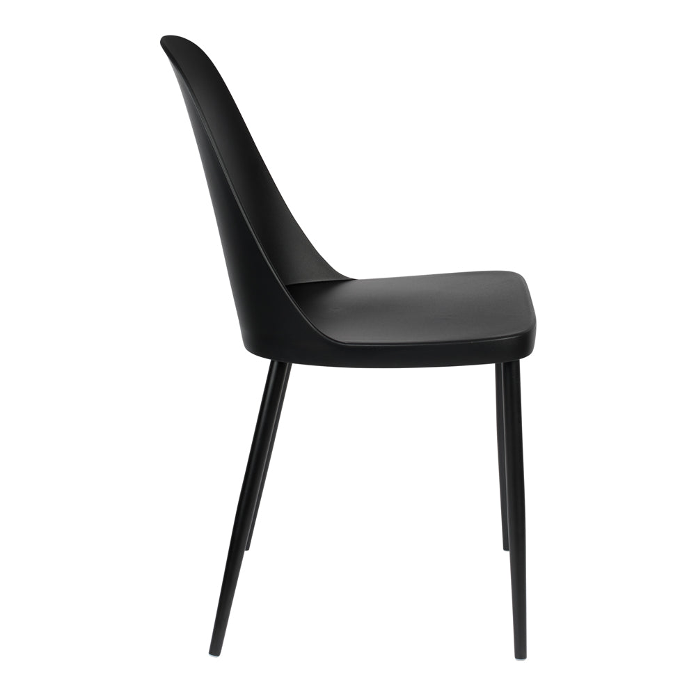 Product photograph of Olivia S Nordic Living Collection - Set Of 2 Pascal Dining Chairs In Black from Olivia's.