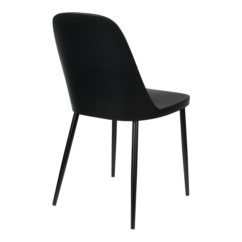 Product photograph of Olivia S Nordic Living Collection - Set Of 2 Pascal Dining Chairs In Black from Olivia's.