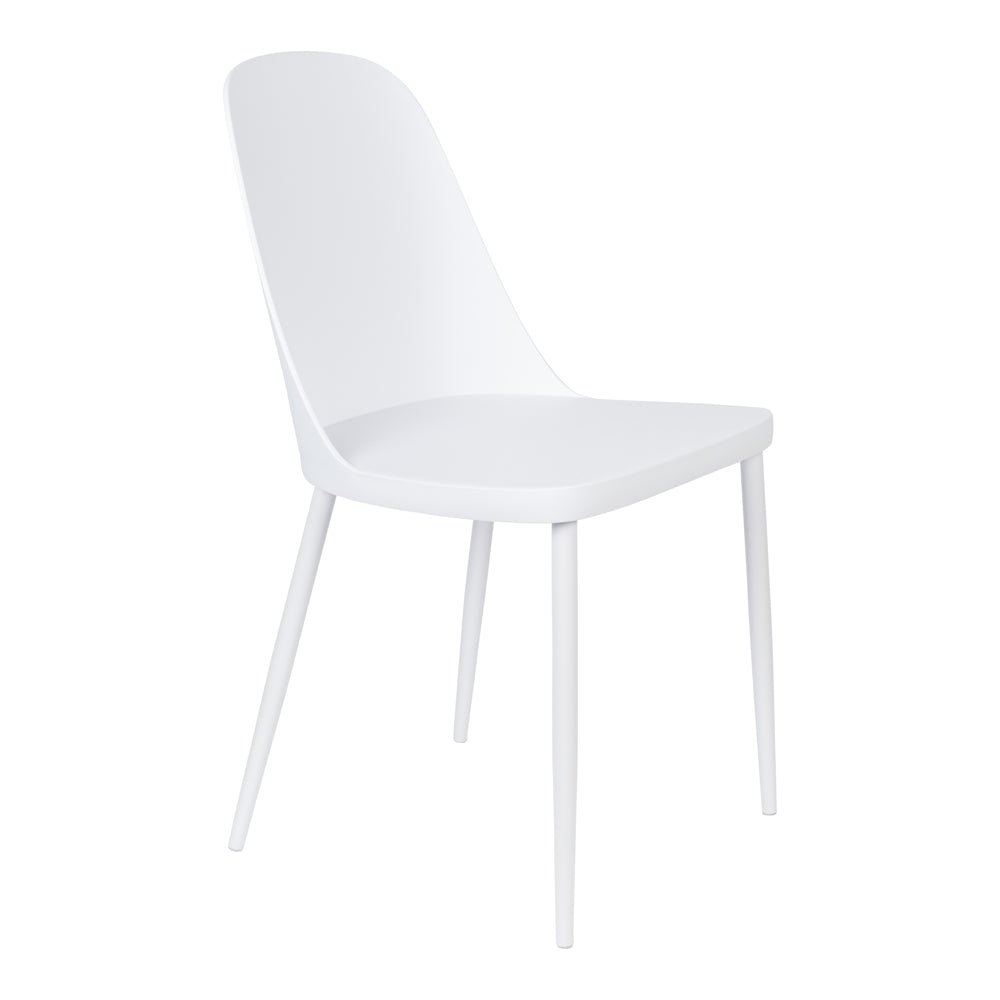 Product photograph of Olivia S Nordic Living Collection - Set Of 2 Pascal Dining Chairs In White from Olivia's