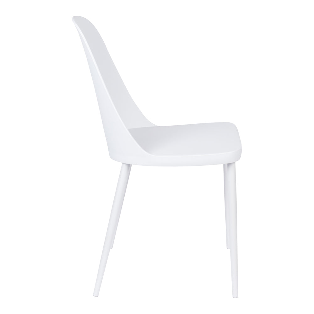 Product photograph of Olivia S Nordic Living Collection - Set Of 2 Pascal Dining Chairs In White from Olivia's.