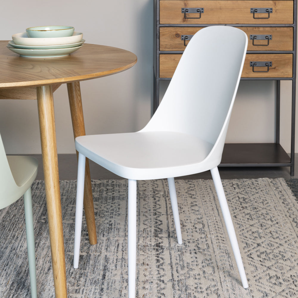 Product photograph of Olivia S Nordic Living Collection - Set Of 2 Pascal Dining Chairs In White from Olivia's.