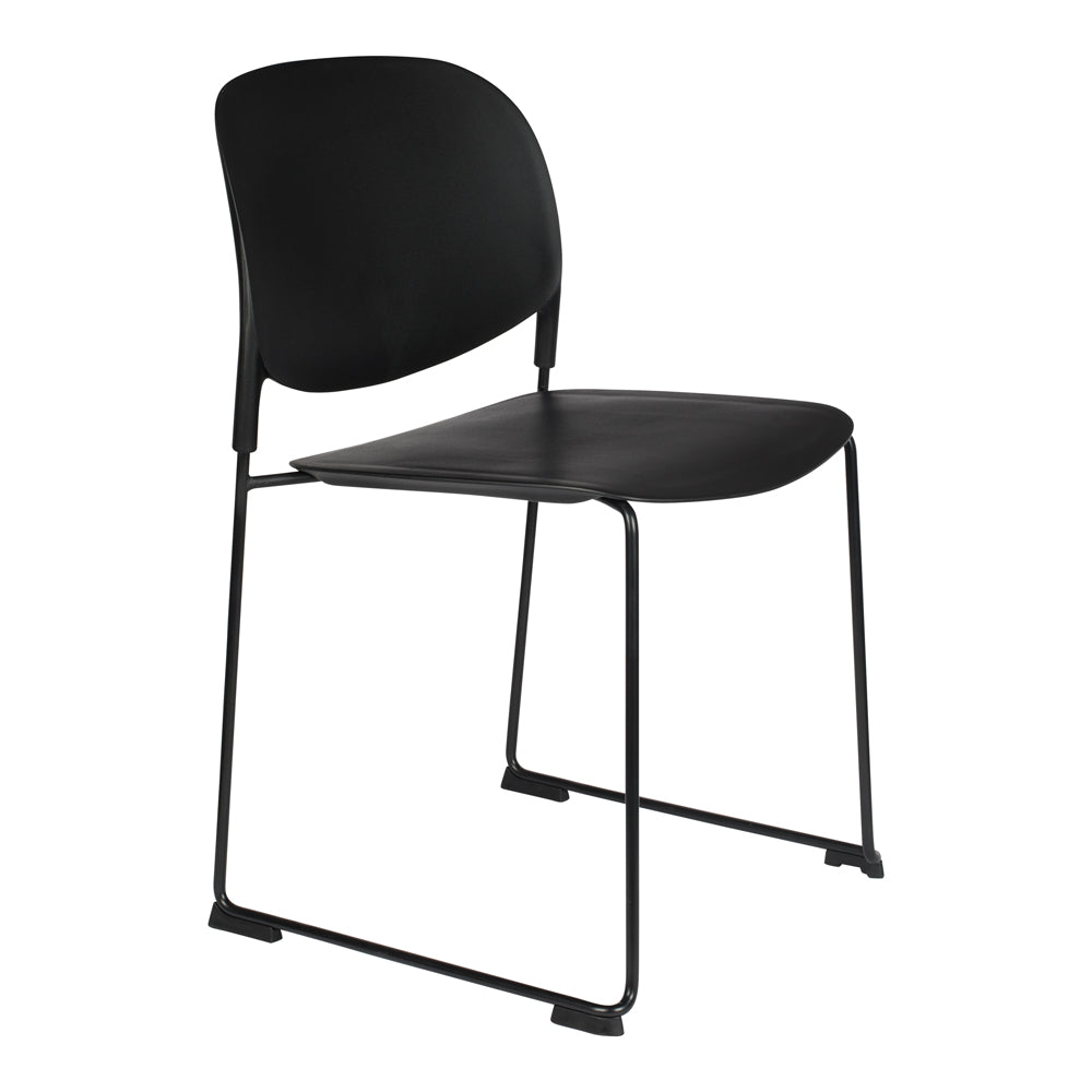 Product photograph of Olivia S Nordic Living Collection - Set Of 4 Sven Stackable Dining Chairs In Black from Olivia's