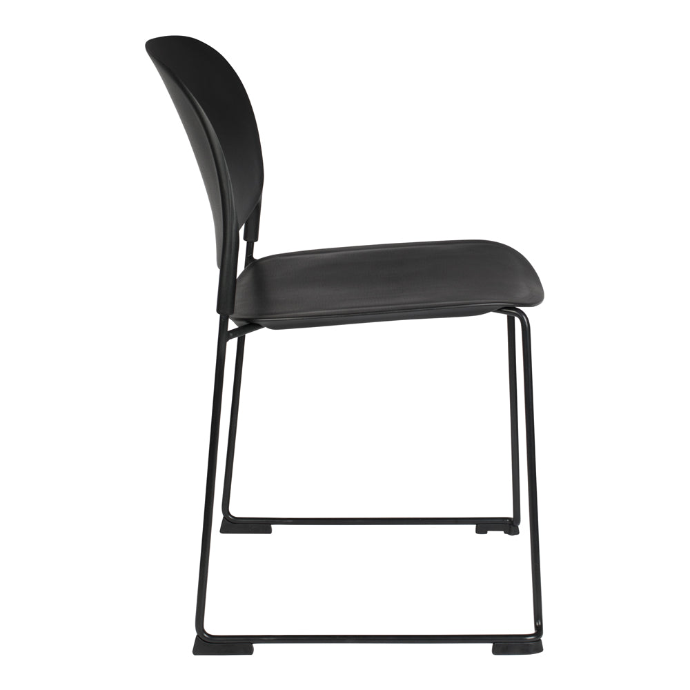 Product photograph of Olivia S Nordic Living Collection - Set Of 4 Sven Stackable Dining Chairs In Black from Olivia's.