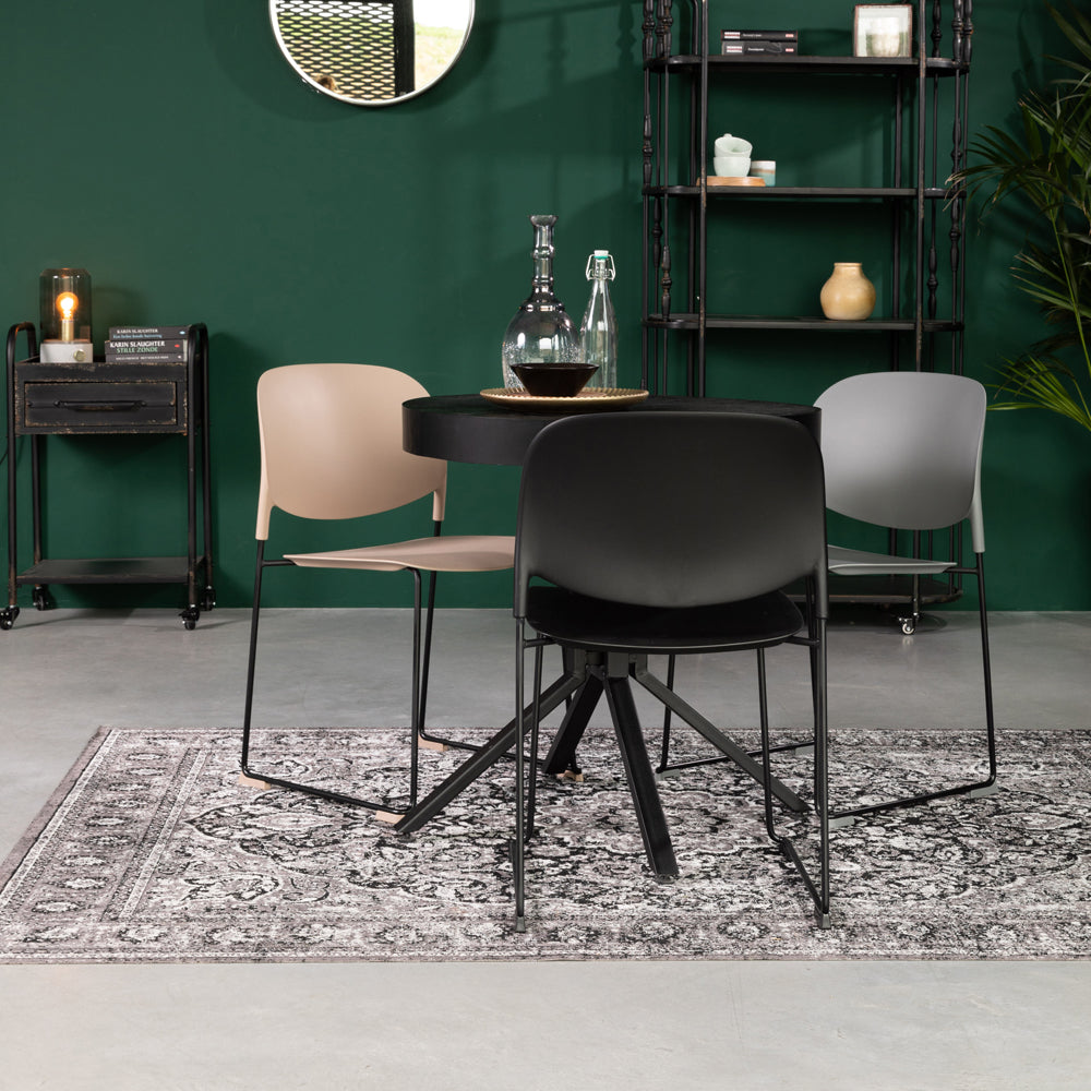 Product photograph of Olivia S Nordic Living Collection - Set Of 4 Sven Stackable Dining Chairs In Black from Olivia's.