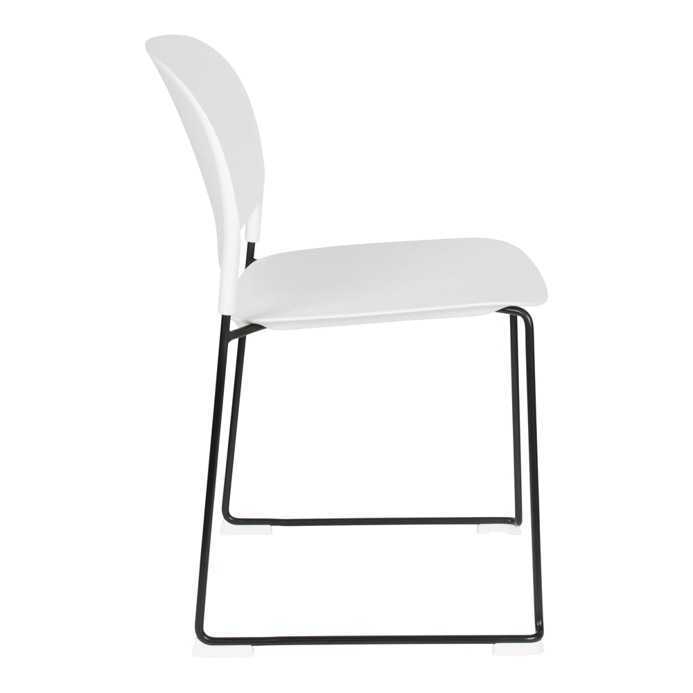 Product photograph of Olivia S Nordic Living Collection - Set Of 4 Sven Stackable Dining Chairs In White from Olivia's.