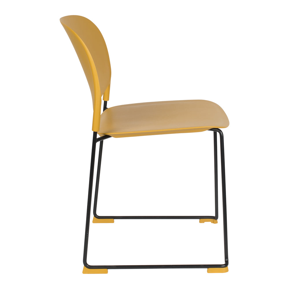 Product photograph of Olivia S Nordic Living Collection - Set Of 4 Sven Stackable Dining Chairs In Orche from Olivia's.