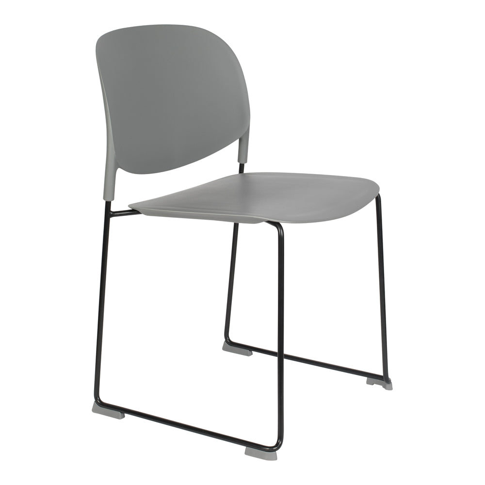 Product photograph of Olivia S Nordic Living Collection - Set Of 4 Sven Stackable Dining Chairs In Grey from Olivia's