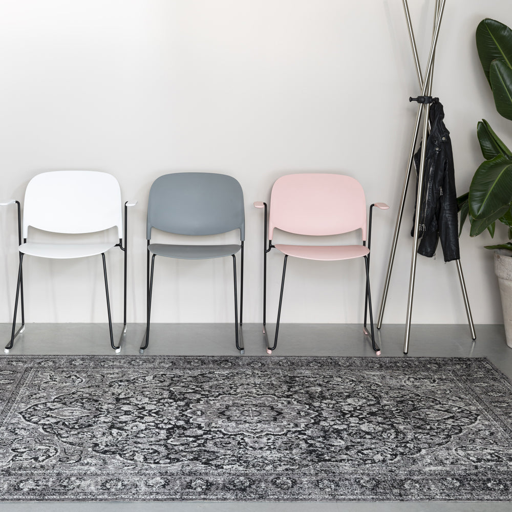 Product photograph of Olivia S Nordic Living Collection - Set Of 4 Sven Stackable Dining Chairs In Grey from Olivia's.