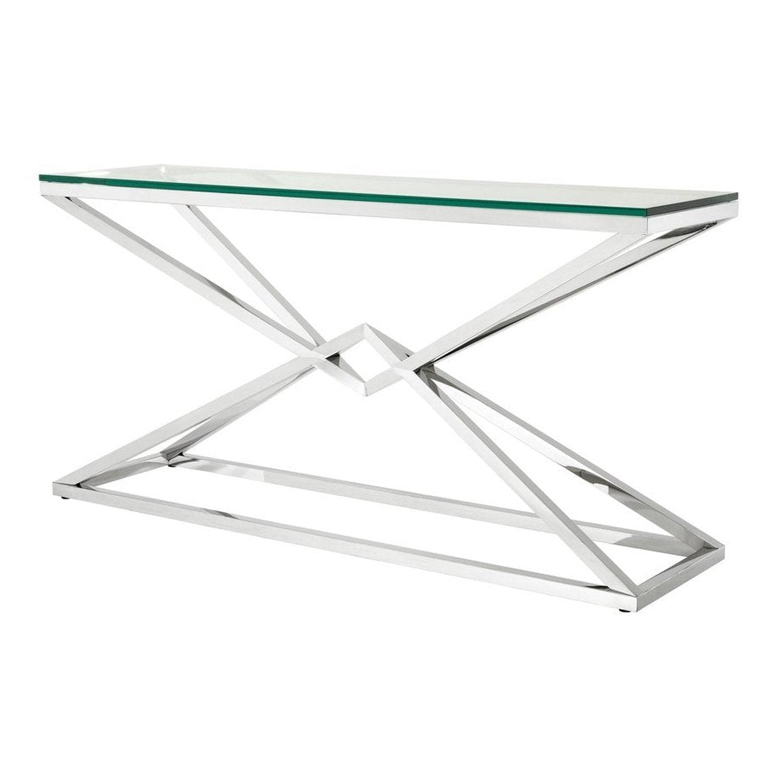 Product photograph of Eichholtz Connor Console Table Silver Finish from Olivia's
