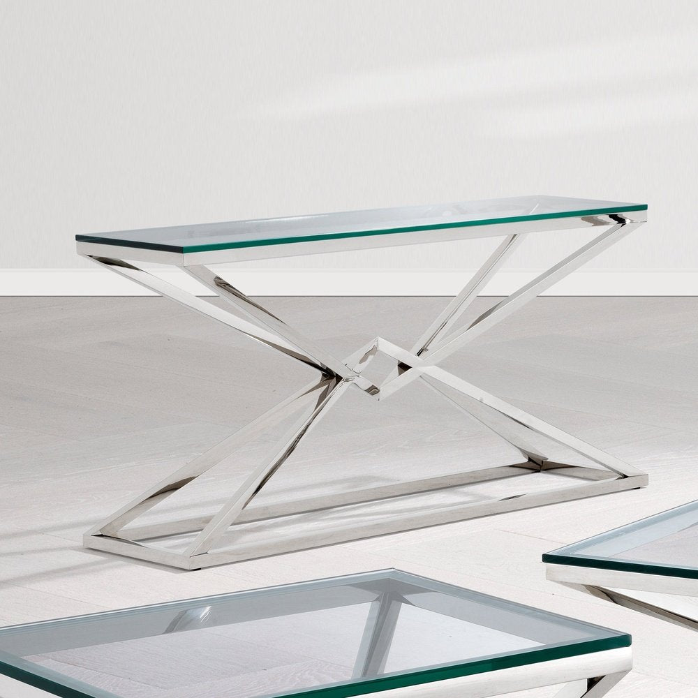 Product photograph of Eichholtz Connor Console Table Silver Finish from Olivia's.