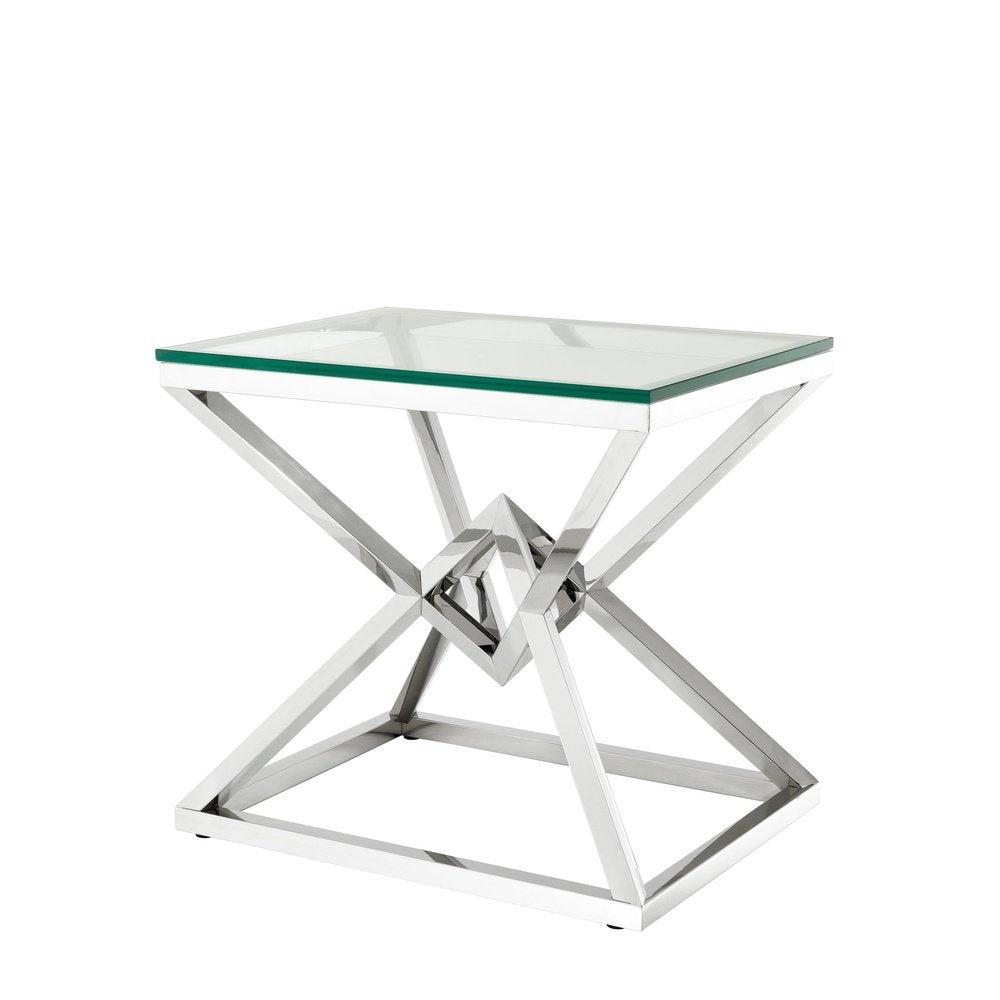 Eichholtz Connor Side Table Polished Stainless Steel