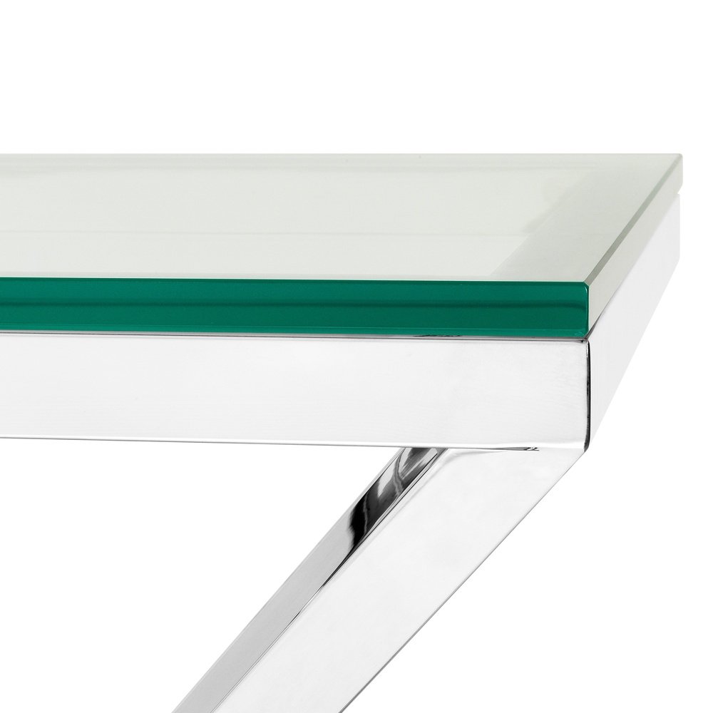 Product photograph of Eichholtz Connor Side Table Polished Stainless Steel from Olivia's.