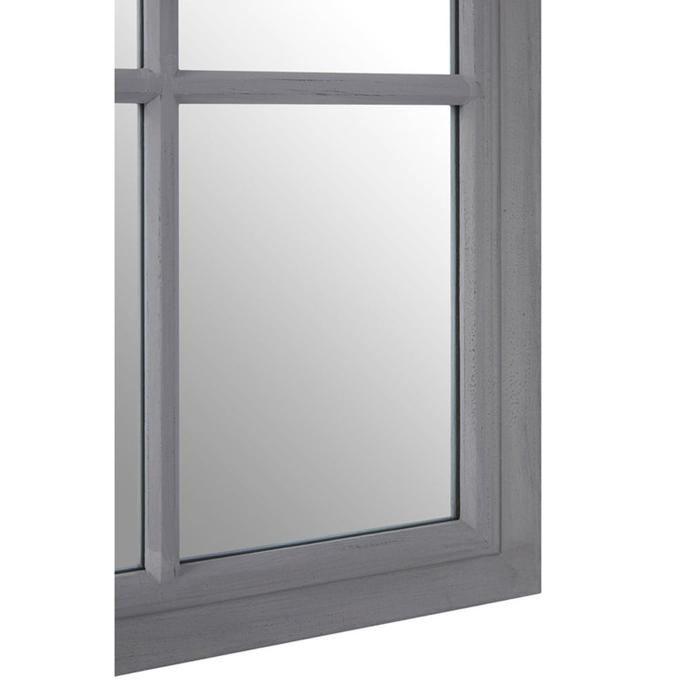 Product photograph of Olivia S Grey Panel Rectangular Mirror from Olivia's.