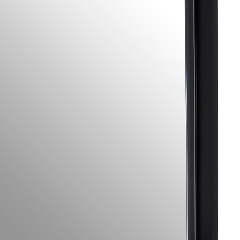 Product photograph of Olivia S Soft Industrial Collection - Large Square Wall Mirror In Black from Olivia's.