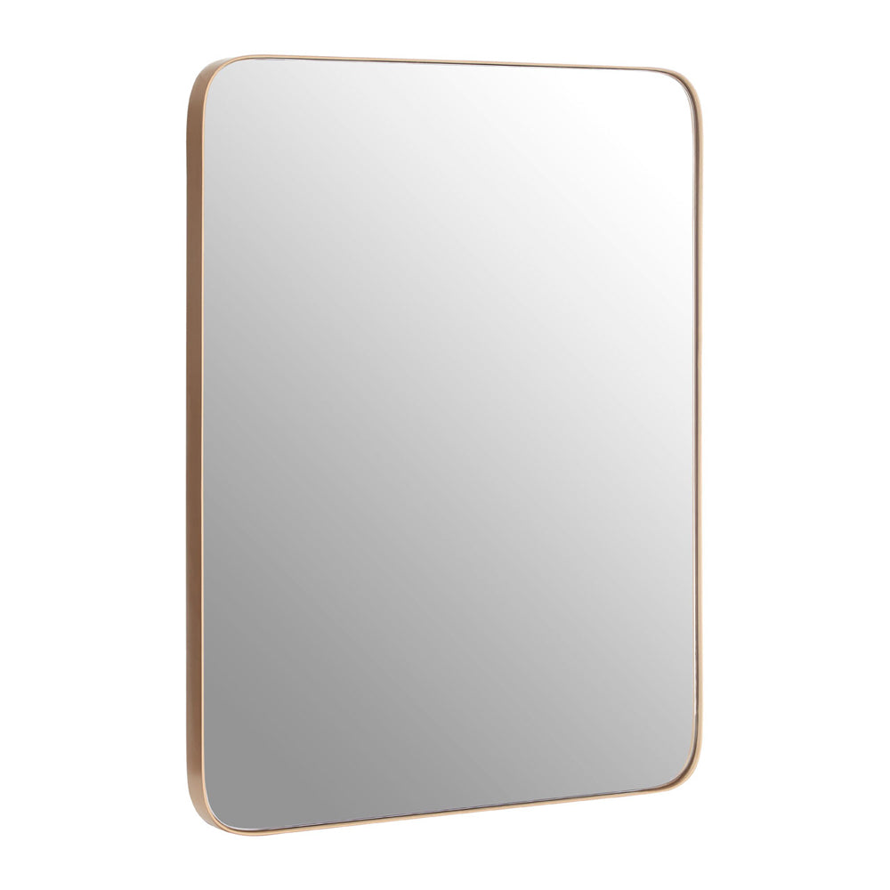 Product photograph of Olivia S Soft Industrial Collection - Large Wall Mirror In Gold from Olivia's.