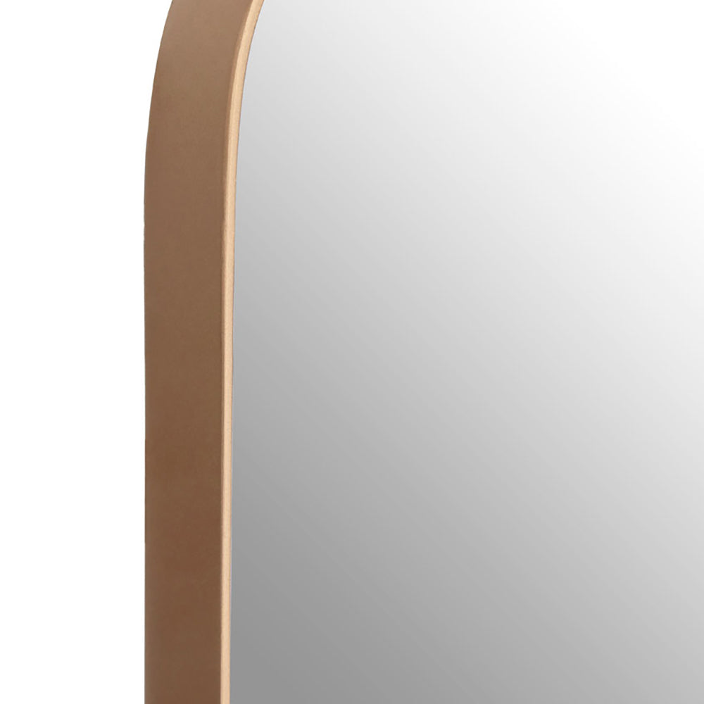 Product photograph of Olivia S Soft Industrial Collection - Large Wall Mirror In Gold from Olivia's.