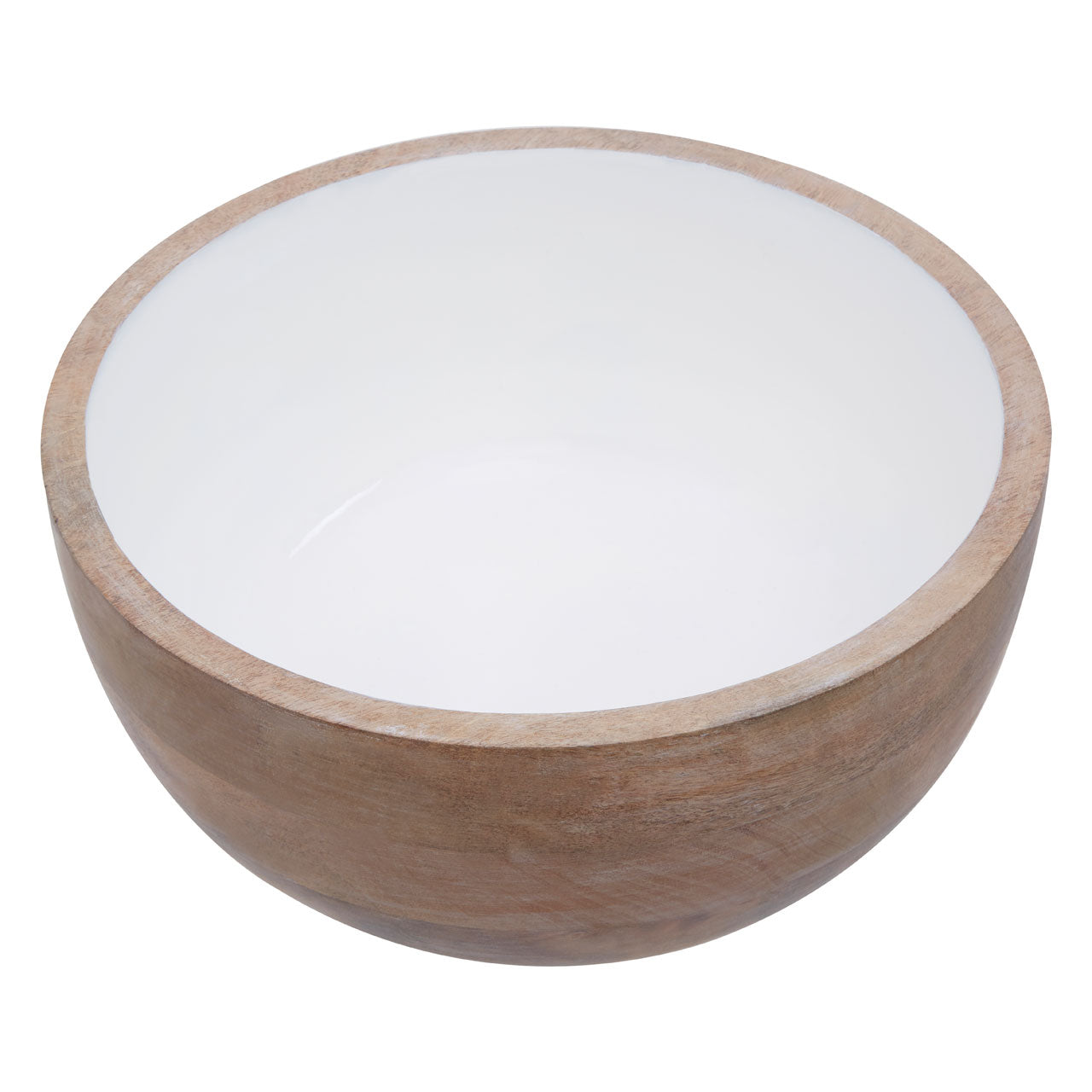 Product photograph of Olivia S Kira Rounded Bowl In Natural White Enamel from Olivia's