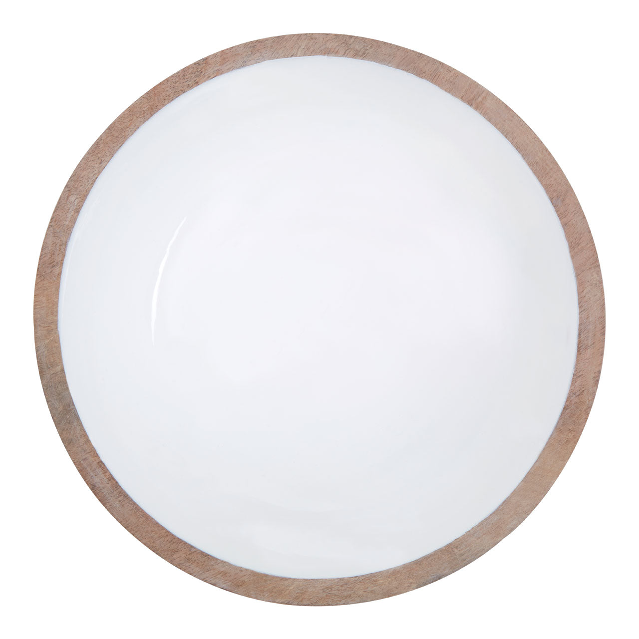 Product photograph of Olivia S Kira Rounded Bowl In Natural White Enamel from Olivia's.