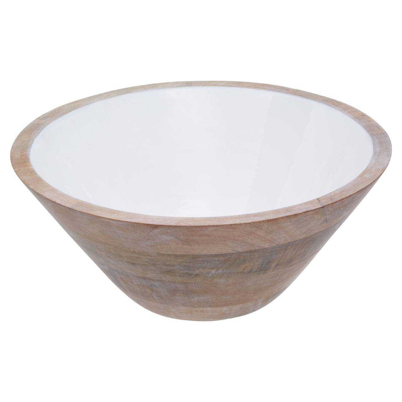 Product photograph of Olivia S Kira Small Rounded Bowl In Natural White Enamel from Olivia's
