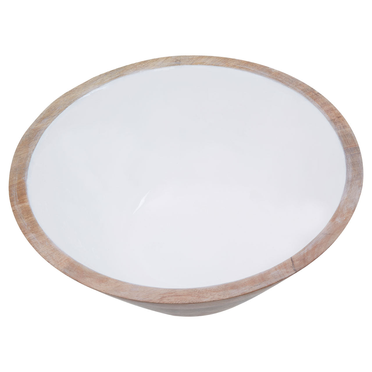 Product photograph of Olivia S Kira Small Rounded Bowl In Natural White Enamel from Olivia's.