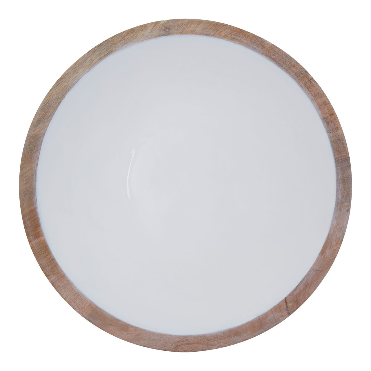 Product photograph of Olivia S Kira Small Rounded Bowl In Natural White Enamel from Olivia's.