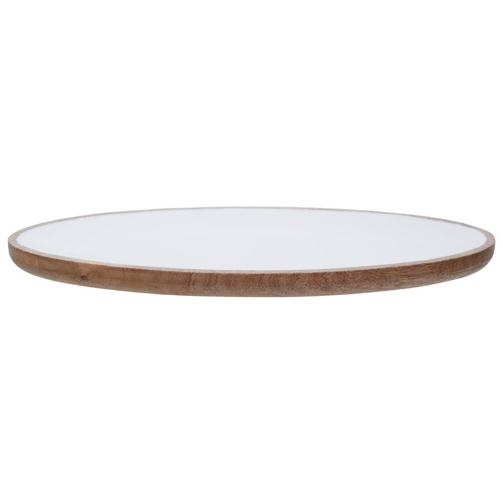 Product photograph of Olivia S Kira Oval Serving Dish In Natural White Enamel from Olivia's.