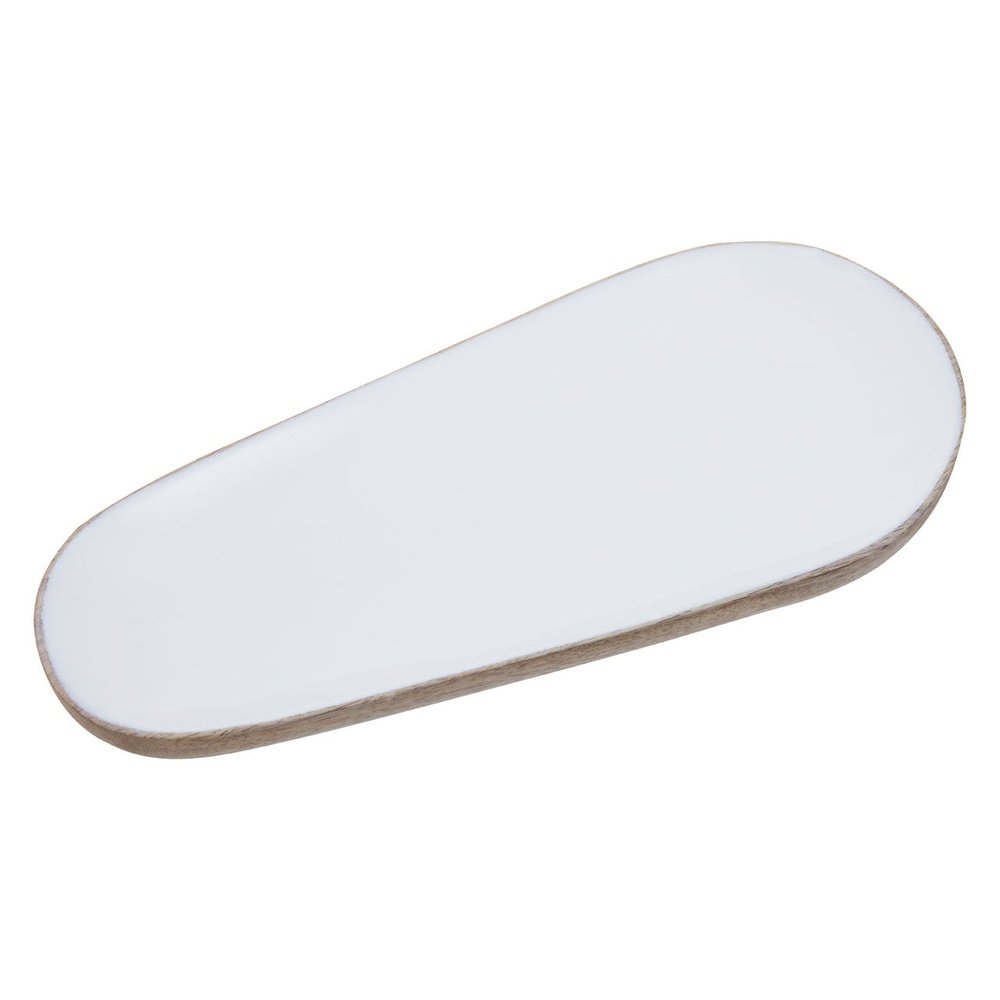 Product photograph of Olivia S Kira Small Oval Serving Dish In Natural White from Olivia's