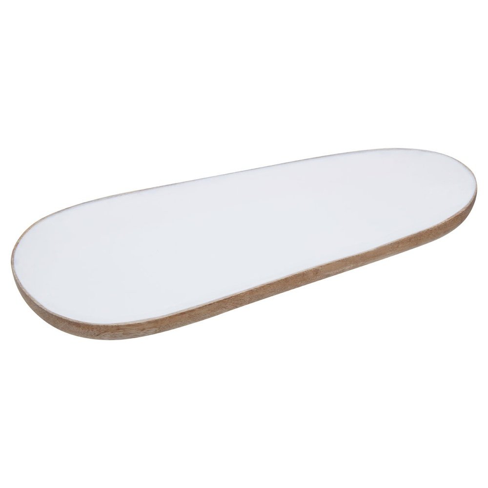 Product photograph of Olivia S Kira Large Oval Serving Dish In Natural White from Olivia's